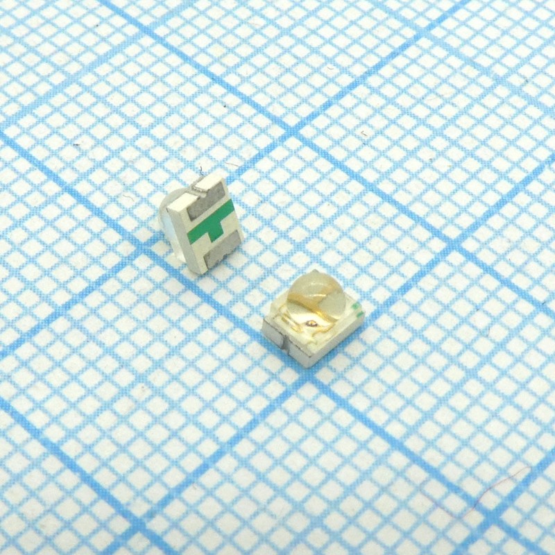 Светодиод smd 3,5х2,8мм/красный/630нм/480-800мкд/прозрачный/70°