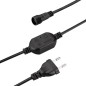 Шнур питания ARD-ICICLE-CLASSIC-1.5M Black (230В 1.6А) Ardecoled 044774