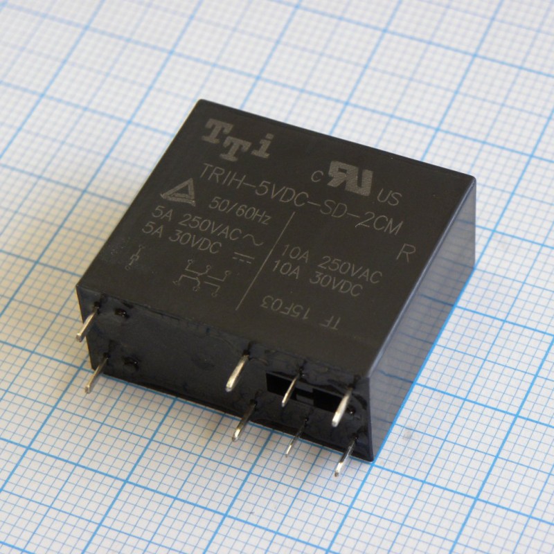 миниатюрное 5VDC, 5А, 2переключения