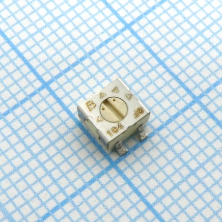 Потенциометр однооборотный керметный 100кОм 0.25Вт SMD