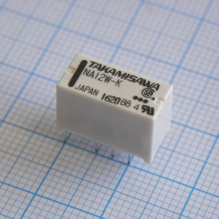 Signal Relay 12VDC 2A DPDT (14.9mm 7.4mm 9.7mm) THT