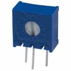 Потенциометр однооборотный керметный 10кОм 0.5Вт PC PIN