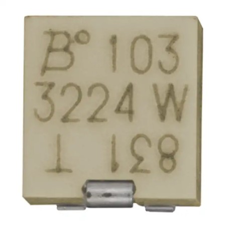 Потенциометр многооборотный керметный 5кОм 0.25Вт SMD