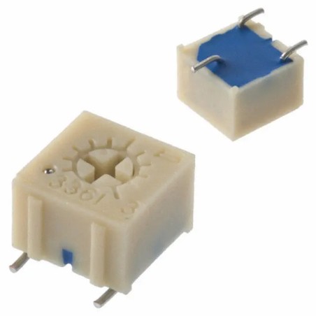Потенциометр однооборотный керметный 10кОм 0.5Вт SMD