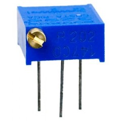Потенциометр многооборотный керметный 2кОм 0.5Вт PC PIN