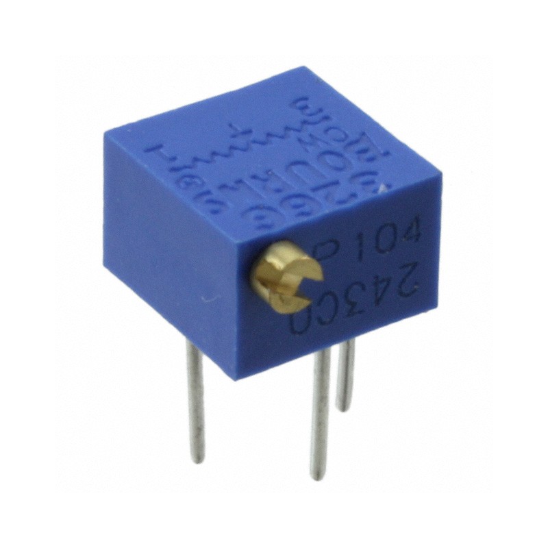 Потенциометр многооборотный керметный 500Ом 0.25Вт PC PIN