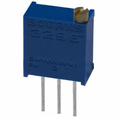 Потенциометр многооборотный керметный 500кОм 0.5Вт PC PIN