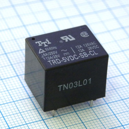 миниатюрное 5VDC, 6A/250VAC 12А/28VDC, 1переключение