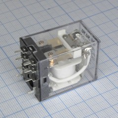 Реле силовое, 110VDC, 10A, 2 переключения, в плату