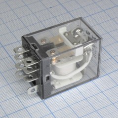 Реле силовое 12VDC, 10A, 2 переключения, объемный монтаж