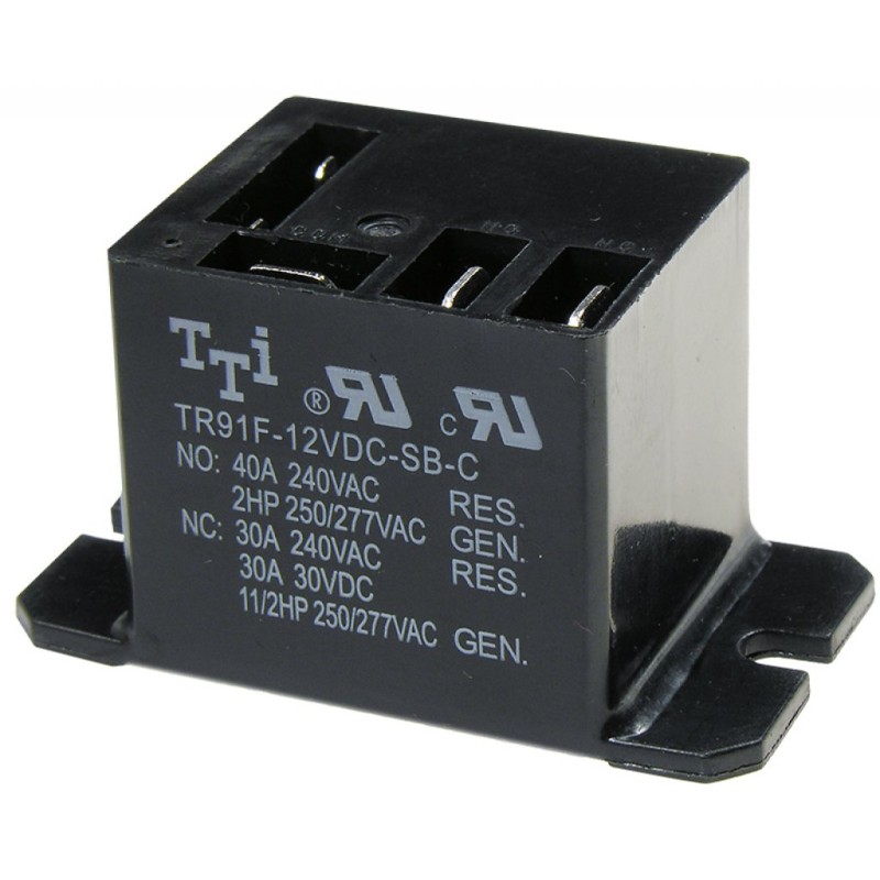 Реле силовое, 12VDC, 20A, 1переключение, консоль