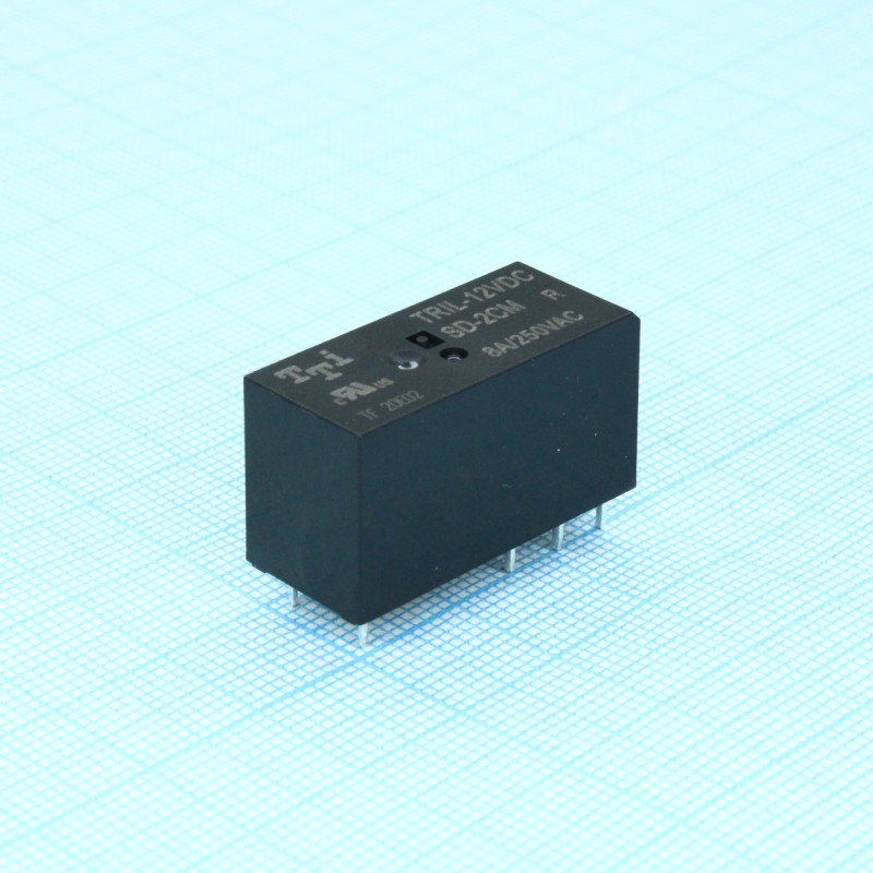 миниатюрное 12VDC, 8А, 2переключения