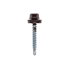 Саморез кровельный 4.8х35мм окрашенный RAL 8017 короб (уп.250шт) Kranz 1202-4835-3