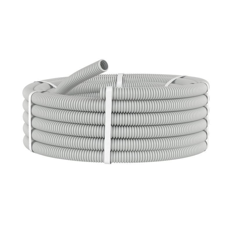 Труба гофрированная ПВХ гибкая легкая d50мм без протяжки сер. (уп.15м) DKC 90950 Труба гофрированная ПВХ гибкая легкая d50мм без протяжки сер. (уп.15м) DKC 90950