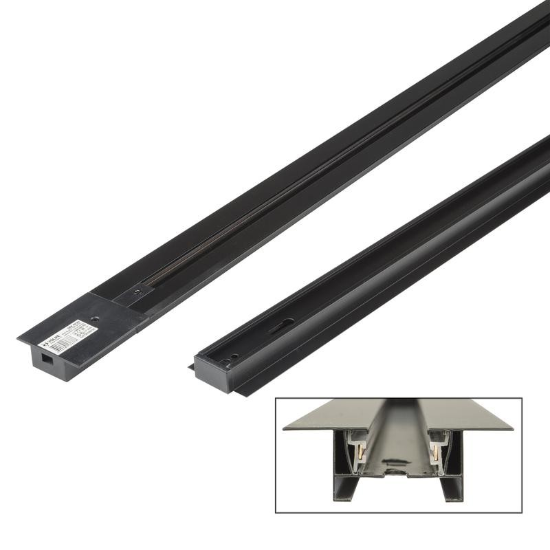 Шинопровод осветительный однофазный L1000 UBX-Q123 RS2 BLACK 100 SET01 тип R встраив. с заглушкой и вводом питания черн. Volpe U Шинопровод осветительный однофазный L1000 UBX-Q123 RS2 BLACK 100 SET01 тип R встраив. с заглушкой и вводом питания черн. Volpe U