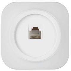 Розетка компьютерная ОП RJ45 кат.5E GLORY РК10-ХБм бел. матов. IEK EKH10-K01M