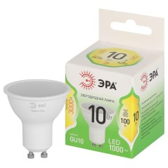 Лампа светодиодная GREEN LINE MR16-10W-830-GU10 GL GU10 10Вт софит свет тепл. Эра Б0067006