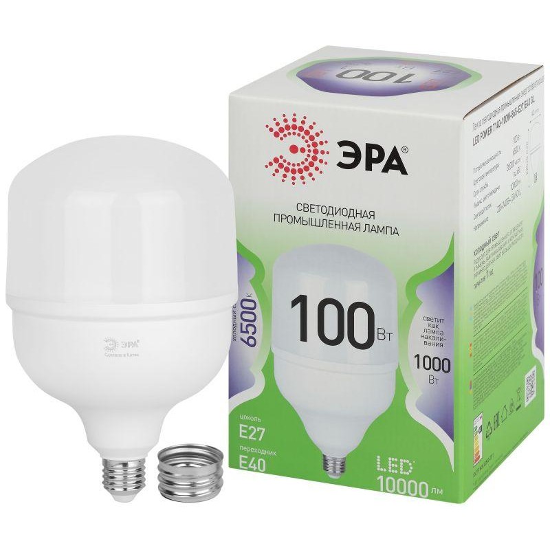 Лампа светодиодная GREEN LINE POWER T140-100W-865-E27/E40 GL Е27/Е40 100Вт колокол свет холод. Эра Б0067055 Лампа светодиодная GREEN LINE POWER T140-100W-865-E27/E40 GL Е27/Е40 100Вт колокол свет холод. Эра Б0067055