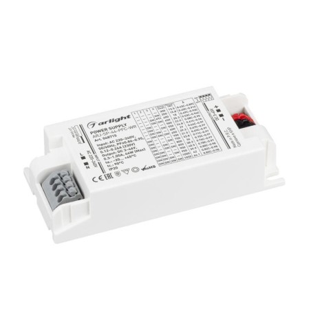 Блок питания ARJ-SP-44-PFC-WR (44Вт 3-45В 0.3-1.05А) IP20 пластик Arlight 048715