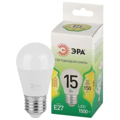 Лампа светодиодная GREEN LINE P45-15W-830-E27 GL E27 15Вт шар свет тепл. Эра Б0067038