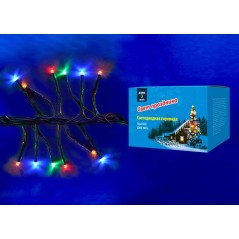 Гирлянда светодиодная ULD-S0300-200/DGA MULTI IP20 FIRECRACKER с контроллером «Фейерверк» 3м разноцвет. свет провод зел. Uniel U