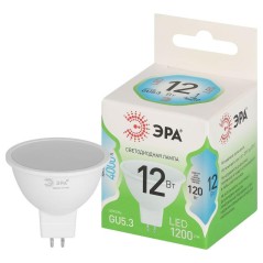 Лампа светодиодная GREEN LINE MR16-12W-840-GU5.3 GL GU5.3 12Вт софит яркий свет бел. Эра Б0066989