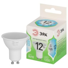 Лампа светодиодная GREEN LINE MR16-12W-840-GU10 GL GU10 12Вт софит яркий свет бел. Эра Б0066994
