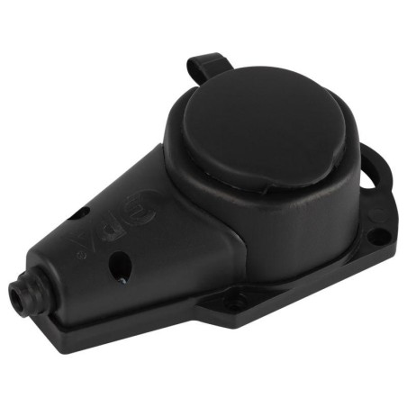Колодка ЭРА KX-1e-B-IP44 каучуковая с заземлением 1 розетка 16A IP44 черн. Эра Б0068402
