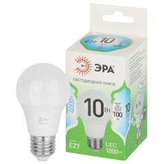 Лампа светодиодная GREEN LINE A60-10W-840-E27 GL E27 10Вт груша яркий свет бел. Эра Б0067135