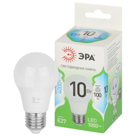 Лампа светодиодная GREEN LINE A60-10W-840-E27 GL E27 10Вт груша яркий свет бел. Эра Б0067135