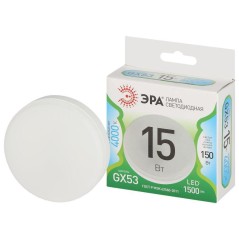 Лампа светодиодная GREEN LINE GX-15W-840-GX53 GL GX53 15Вт таблетка яркий свет бел. Эра Б0067016