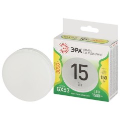 Лампа светодиодная GREEN LINE GX-15W-830-GX53 GL GX53 15Вт таблетка свет тепл. Эра Б0067057