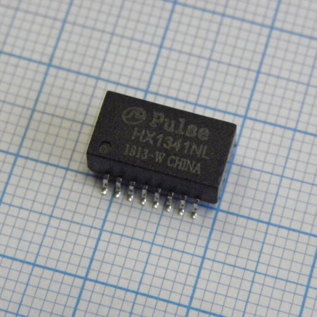 Трансформатор телекоммуникационный 1CT:1CT/1CT:1CT 1.5Ом первичная обмотка 1.5Ом вторичная обмотка 16Term. Gull Wing SMD