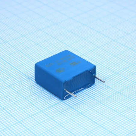 Пленочный помехоподавляющий конденсатор X1,  0.33uF ±20%, 330VAC, радиальные выводы с шагом 15мм, 18x9x17.5мм