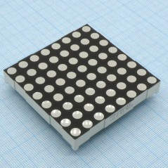 Матричный индикатор 60,2мм/8x8/красный/625нм/60-120мкд/ОК