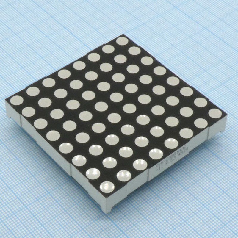 Матричный индикатор 60,2мм/8x8/красный/625нм/60-120мкд/ОК