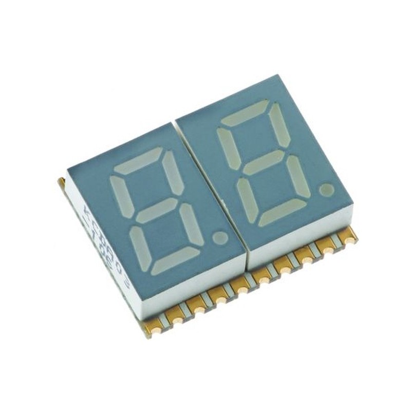 2-х разрядный сегментный дисплей smd 7,62мм/оранжевый/605нм/5.6-12мкд/ОА