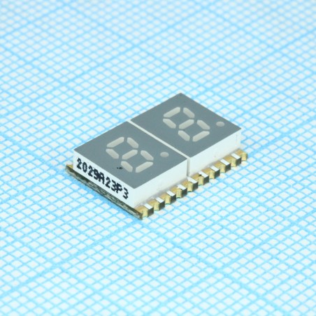 2-х разрядный сегментный дисплей smd 5,08мм/зеленый/570нм/2.2-4.3мкд/ОА