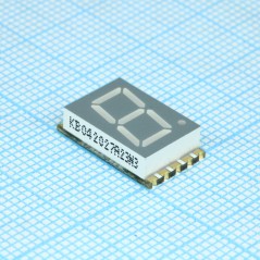 1 разрядный сегментный дисплей smd 10,16мм/зеленый/570нм/2.2-4.1мкд/ОА
