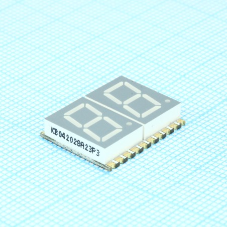 2-х разрядный сегментный дисплей smd 10,16мм/зеленый/570нм/5,6-11мкд/ОА