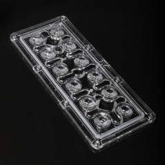 Групповая линза 2x6 на 12 светодиодов 60° , эфф-94%, 172x71x8,2mm