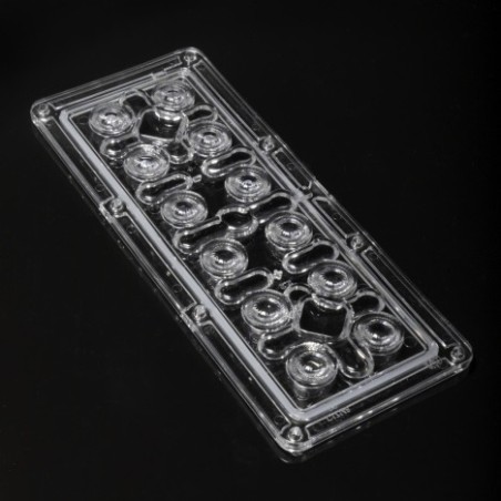 Групповая линза 2x6 на 12 светодиодов 60° , эфф-94%, 172x71x8,2mm