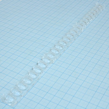 Линейная линза для 24LED размером до 5630, 19х283х6.6мм