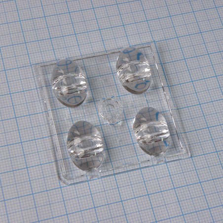 Групповая квадратная линза 50х50мм для 4 LED размером до 5050