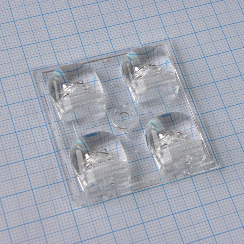Квадратная модуль линза 2x2 на 4светодиода LG Innotek серии  LEMWA33X