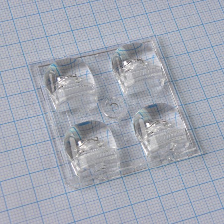 Квадратная модуль линза 2x2 на 4светодиода LG Innotek серии  LEMWA33X