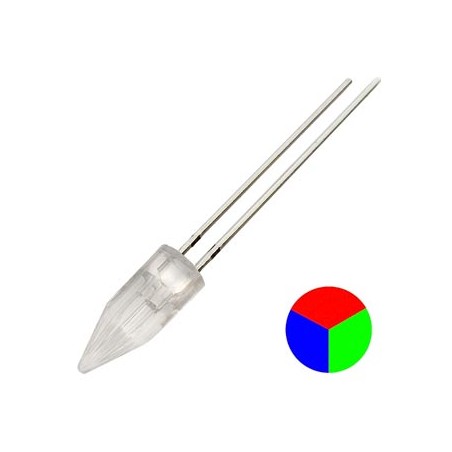 Светодиод 5,1мм 7 цветов multicolor, 3.2в