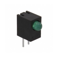 Светодиодный индикатор зелёный Т-1 3мм, Tinted 2.2V 20mA Through Hole, Right Angle