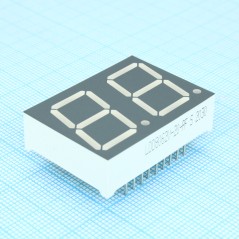 2-х разрядный индикатор 20,32мм/зеленый/568нм/3-10.5мкд
