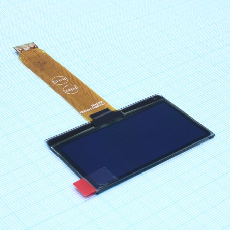OLED 2.42" графический, 128х64, COG без рамки, ZIP FPC шлейф, желтый,  интерф. 6800, 8080, SPI,  контроллер SSD1309ZC, VDD 3В, -